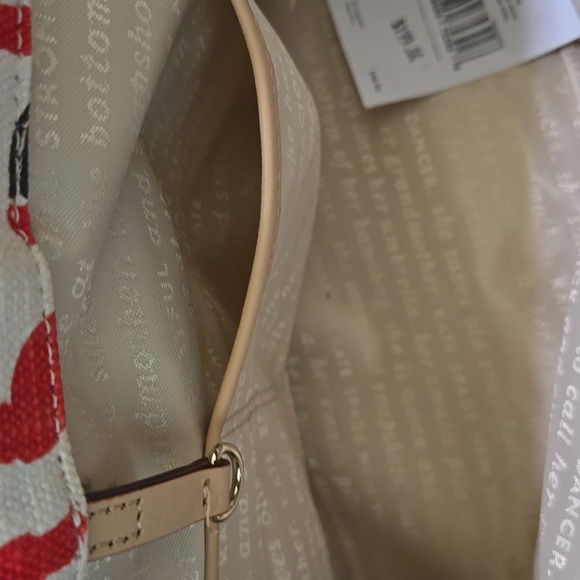 Kate Spade Red and Cream Toucan Print Tote Bag - Picture 8 of 15